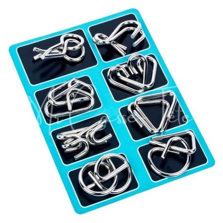 Casse-Tête en Métal : 8 casse-têtes (lot bleu)