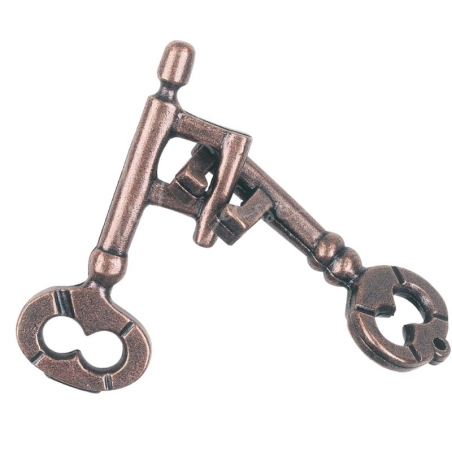 Casse-Tête En Métal ⎪ Les Clés Enlacées (bronze) ⎪ Mr Casse-Tête