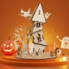 Puzzle 3D : Maison De La Sorcière D'Halloween dans un décor - Mr Casse-Tête
