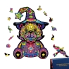 Puzzle En Bois : L'Ours Magicien D'Halloween - Mr Casse-Tête