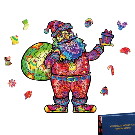 Puzzle En Bois : Le Joyeux Père Noël - Mr Casse-Tête
