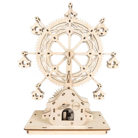 Puzzle 3D en bois - Grande Roue boite à musique - Vue arrière - Mr Casse-Tête