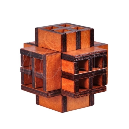 Casse-Tête en Bois : Le Cube en Croix