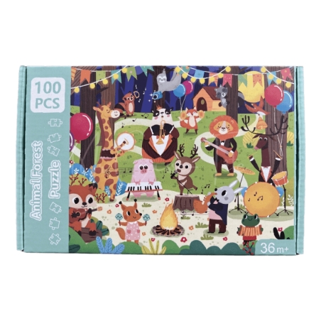 Puzzle Enfant 100 pièces : Les Animaux De La Forêt Font De La Musique - Mr Casse-Tête