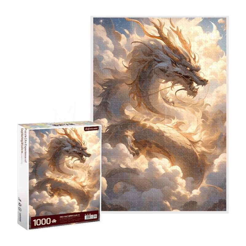 Grand Puzzle 1000 Pièces ⎪ Le Dragon Blanc Des Cieux ⎪ Mr Casse-Tête