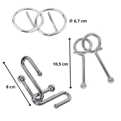 Casse-Tête En Métal : 3 Grandes Boucles - Dimensions - Mr Casse-Tête