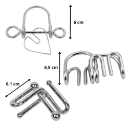 Casse-Tête En Métal : 3 Grandes Boucles - Lot n°2  - Dimensions - Mr Casse-Tête