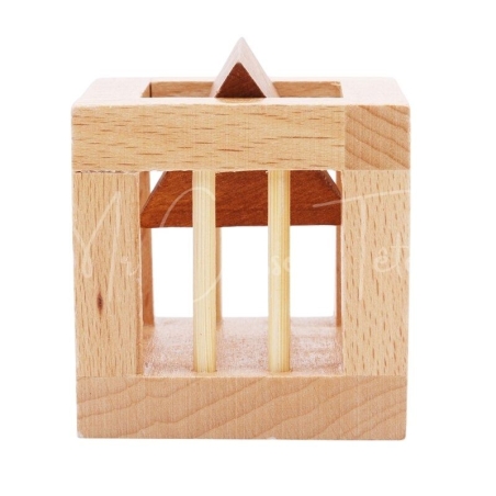Casse-Tête en Bois : La Pyramide Emprisonnée