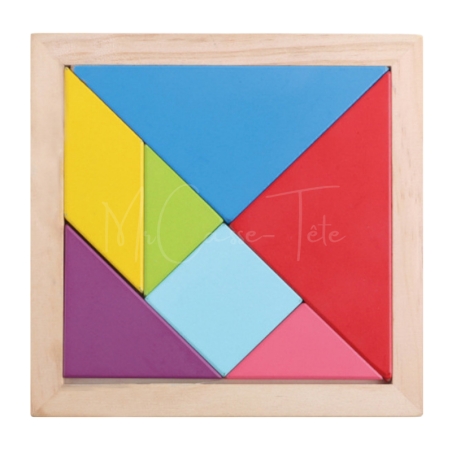 Casse-Tête En Bois : Le Tangram Multicolore - Mr Casse-Tête