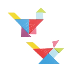 Casse-Tête En Bois⎪Le Tangram Multicolore⎪Mr Casse-Tête